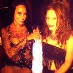 Stacey Havoc and I sharing a bottle...